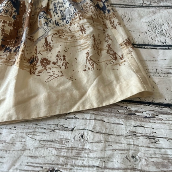 Talbots Woman Petite Cityscape Printed Midi Skirt Size 10 - Picture 6 of 11